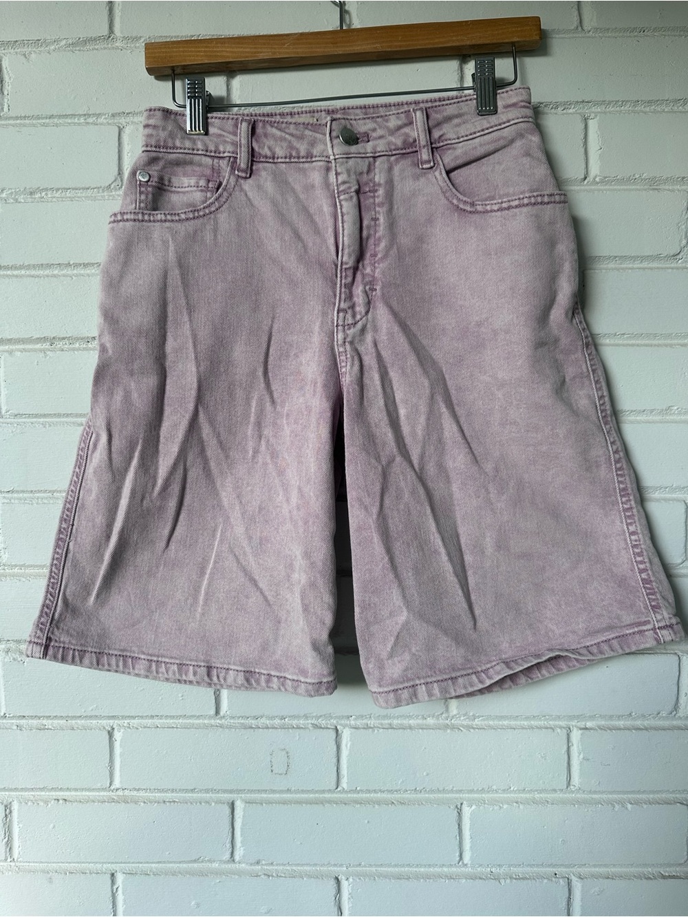 Pilcro by Anthropologie Wide-Leg Relaxed Denim Shorts (Jorts)- Size 25